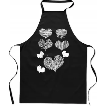 Kuchyňská zástěra KUCHYŇSKÁ ZÁSTĚRA SRDÍČKA DÁREK NA VALENTÝNA SLADKÁ PRO NI PRO NĚJ