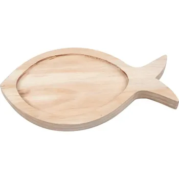 Stolování Dekorační podnos dřevěný, ryba 25 x 2 x 15 cm
