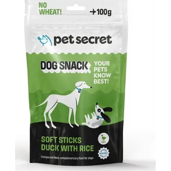 Pamlsek pro psa Kachní a rýžové Tyčinky 100g Pet Secret Psí pamlsek Měkké pamlsky