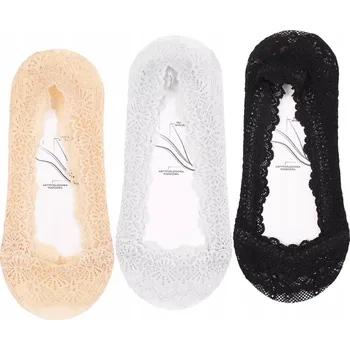 Dámské ponožky MORAJ Ponožky Dámské nízké Ponožky Balerína Krajkové 3 páry Kotníkové Ponožky