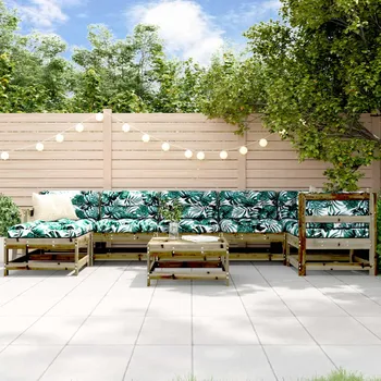 Zahradní lavice zahrada-XL 8dílná zahradní sedací souprava a podušky impregnovaná borovice 3185891