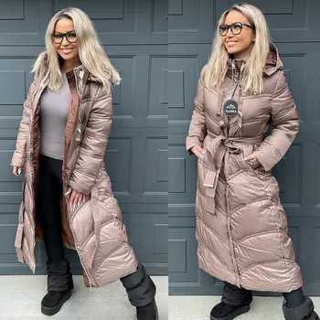 Dámský kabát Zimní kabát ALJASKA Světle hnědá XL