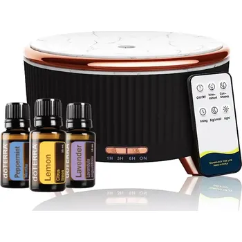 Aroma difuzér Zdravko Relax difuzér Black velvet 500 ml + DoTERRA Trio esenciálních olejů 3x5ml