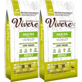 Krmivo pro psa VIVERE Adult Duck 2 x 12 kg