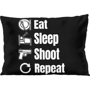 Polštář Polštář pro střelce Eat Sleep Shoot Repeat 60x40cm