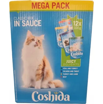 Krmivo pro kočku Mokré Krmivo pro kočky želé 12x100 Coshida Mega Pack