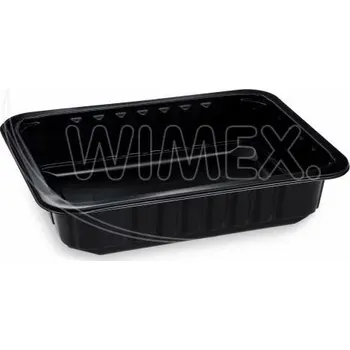 Jednorázové nádobí Menu mísa (PP) nedělená černá 227 x 178 x 50 mm [320 ks] (78511)