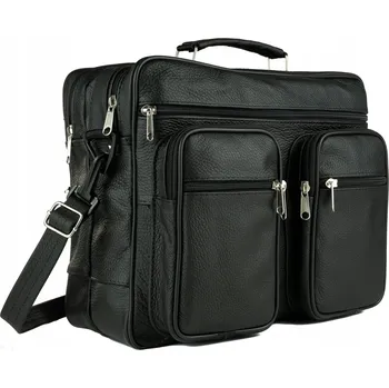 Pánská aktovka Pánská kožená taška velká dvoupřihrádková do práce