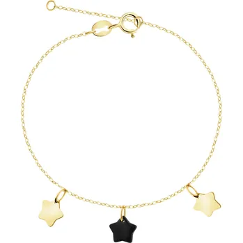 Náramek Zlatý náramek se syntetickým onyxem - hvězdy - AP541-8442