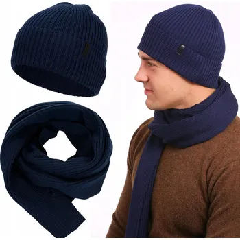 Čepice Molti sada: čepice a šála, velikost 55/60, modrá