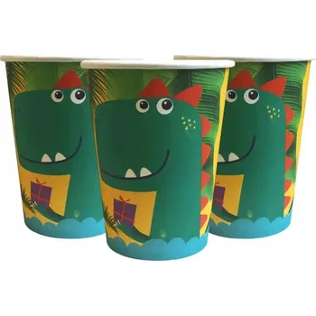 Party nádobí Papírové Kelímky Dinosaurus (10 ks )