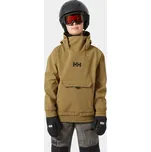Dětská lyžařská softshellová bunda Helly Hansen Jr Powder Softshell Hoodie - sepia velikost 164