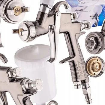 Stříkací pistole LAKOVACÍ PISTOLE AUARITA HVLP IIMP-400, TRYSKA 2.5MM, PROFESIONÁLNÍ, 600ML