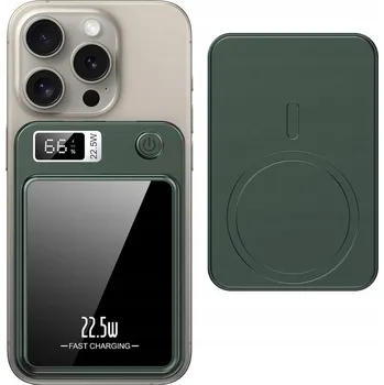 Powerbanka POWERBANKA 10000MAH 22.5W RYCHLÉ NABÍJENÍ MAGNET BEZDRÁTOVÉ ZELENÁ