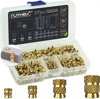 Příslušenství k 3D tiskárně Ruthex Sada závitových vložek M2/M3/M4/M5 - 270ks