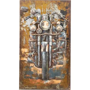 Obraz 3D kovový obraz LOFT MOTOR CHOPPER 1, 80x120 cm