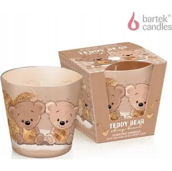 Svíčka Tradiční sójová svíčka MEDVÍDEK LESKLÉ SRDCE Bartek Candles