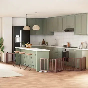 ohrádka pro psa zahrada-XL Zábrana pro psy s dvířky skládací 12 panelů hnědá 960 cm topol 3155580