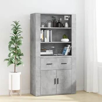 Příborník do zásuvky zahrada-XL Skříň highboard betonově šedá kompozitní dřevo 3185379