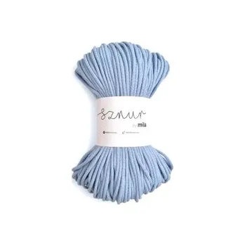 Příze Bavlněná šnůra MILA&nbsp;3&nbsp;mm - modrá světlá