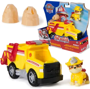 Hračka Spin Master Tlapková patrola Fire Rescue Sada Záchranná sklápěčka Figurka Rubble + Doplňky Dump Truck