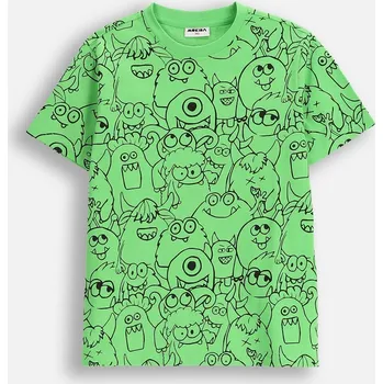 Chlapecké tričko Dětské tričko chlapecké zelené s krátkým rukávem velikost 140 Mokida ZM5