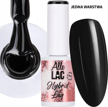Lak na nehty Hybridní lak ALLELAC 6g LED/UV Gel Polish Hnědé Černá Černý