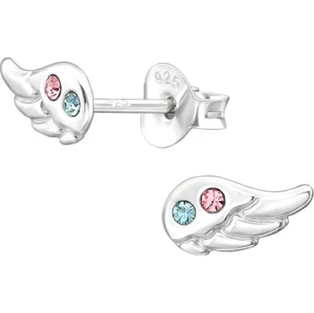 Prsten Dětské stříbrné náušničky Křídla Angel, puzetové