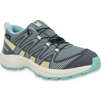 Dívčí obuv Salomon Xa Pro V8 WP J L47729700 - trooper/turbulence/aruba blue 34