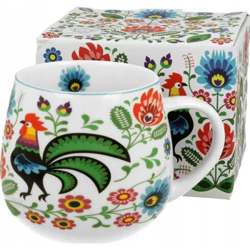 Hrnek Duo KOHOUTI FOLK porcelánový 430 ml