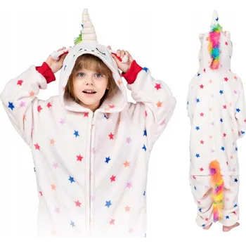 Dámské pyžamo Pyžamo overal teplé pyžamo jednodílné kigurumi jednorožec kombinéza m