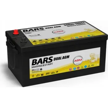 Autobaterie Akumulátor Bars 240Ah 1400A 2000Wh s dvojitým účelem, AGM, hlubokým cyklem - 66,5 kg