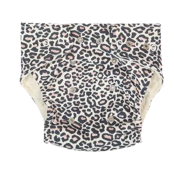 Plenkové kalhoty Mamatti Látková plenka EKO sada - kalhotky + 2 x plenka, Gepardík Velikost: 3 - 8 kg
