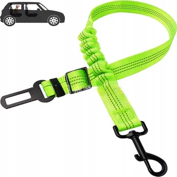 Obraz VODÍTKO NASTAVITELNÉ BEZPEČNOSTNÍ PÁSY DO AUTA PRO PSA 47-70CM ZELENÉ