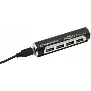 USB hub ES266 USB 2.0 HUB 4 PORTY HLINÍKOVÝ EA115