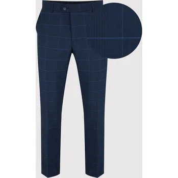 Pánské kalhoty Tmavě modré pánské společenské kalhoty Slim Fit PAKO LORENTE 176/108