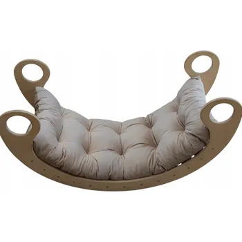 Hra na zahradu Montessori sametový houpačka Polštář křeslo světle béžový pro děti XL