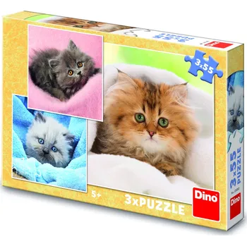 Puzzle Puzzle Roztomilá koťátka 3x55 dílků (3x55 D Puzzle Roztomilá koťátka 3x55 dílků)