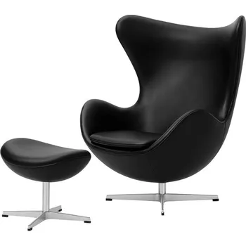 Křeslo Fritz Hansen Křeslo a podnožka Egg™, Essential leather