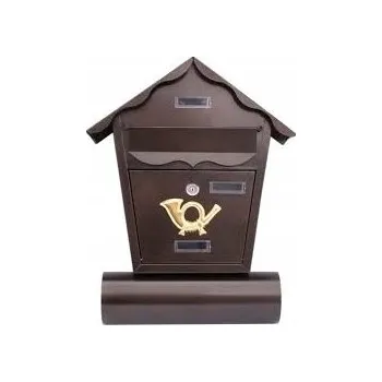 Obraz METRO POŠTOVNÍ SCHRÁNKA DOMEK C5 S TUBOU HNĚDÁ MATNÁ