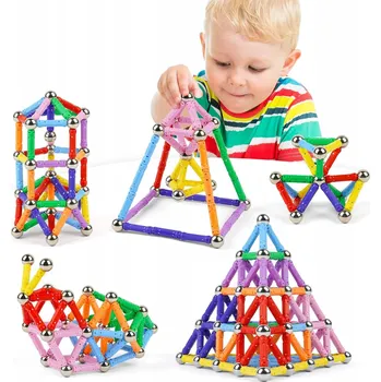 ostatní stavebnice VELKÉ MAGNETICKÉ STAVEBNÍ STAVEBNICE XXL 204 ks