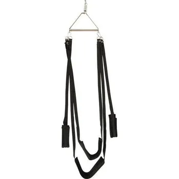 Erotická houpačka LOLO BDSM černá milostná houpačka s držákem k zavěšení