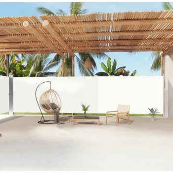 Stínicí technika zahrada-XL Zatahovací boční markýza krémová 200 x 1 200 cm 318079