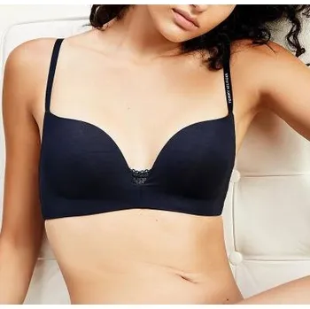 Podprsenka Dámská bezkosticová push-up podprsenka Tommy Hilfiger UW02405 modrá 85E