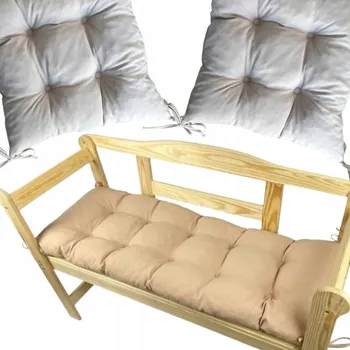 Podsedák Polštář na lavičku Zahradní poduška na lavici BÉŽOVÁ 180 cm