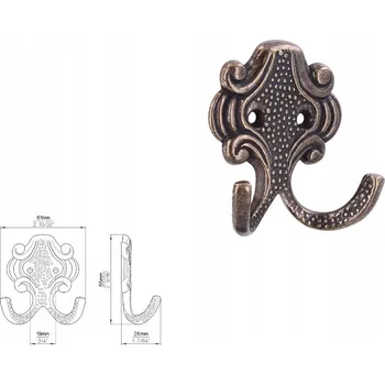 Věšák Nábytkový věšák SIRO 431/ZN10 stará mosaz