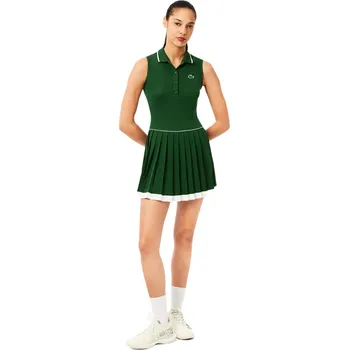 Dámské šaty Dámské šaty Lacoste Tennis Dress with Ultra-Dry Liner Green/Flour-Green M