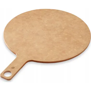Kuchyňské prkénko DŘEVĚNÁ LOPATKA / PRKÉNKO KULATÉ NA SERVÍROVÁNÍ A KRÁJENÍ PIZZY HENDI