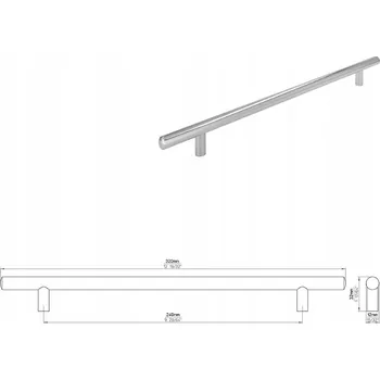 Nábytkové kování Úchytka nábytku SIRO 885-320ZN1 Nábytková úchytka lesklý chrom