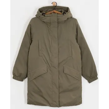 Dámské oblečení Volcom Sleepi Puff Up Parka (wintermoss) S, hnědá